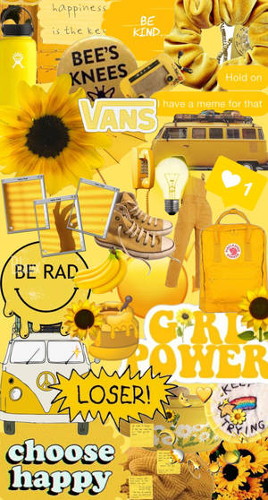 Items Cute Yellow Aesthetic Wallpaper