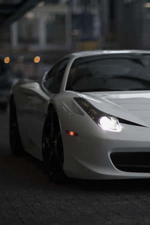 It’s Impossible To Go Wrong With A White Ferrari Iphone Wallpaper