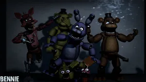 “it’s Time To Party! The Five Nights At Freddy's Animatronics Are Ready To Get The Show Started.” Wallpaper