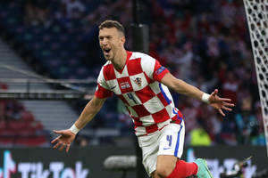 Ivan Perisic Screaming Happily Wallpaper