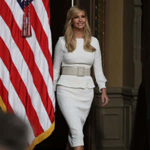 Ivana Trump Wearing White Outfit Wallpaper