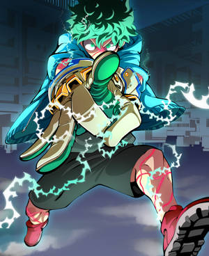 Izuku Midoriya 4k Flick Attack Wallpaper