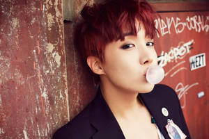 J-hope Blowing A Gum Wallpaper