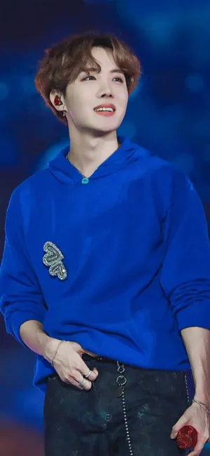 J-hope Wearing Blue Top Wallpaper