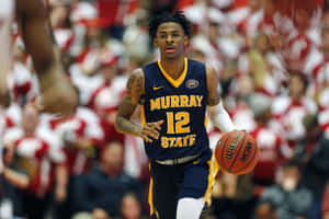 Ja Morrant Dribbling A Ball Wallpaper