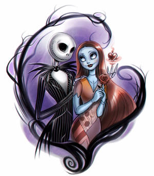 Jack And Sally Digital Art Wallpaper