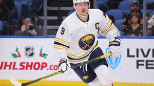 Jack Eichel White Buffalo Sabres Uniform Wallpaper