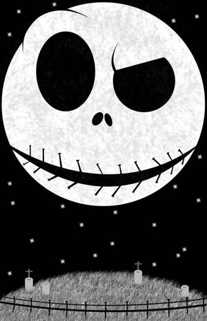 Jack Skellington Full Moon Cemetery Wallpaper