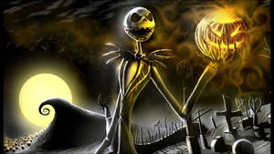 Jack Skellington, The Pumpkin King Ruling Halloween Town Wallpaper