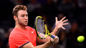 Jack Sock During A Tennis Game Wallpaper