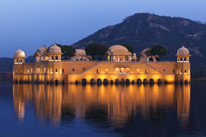 Jal Mahal Water Palace Jaipur Nighttime Wallpaper