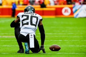 Jalen Ramsey With Football Wallpaper