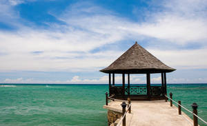 Jamaica Beach Gazebo Wallpaper