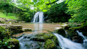 Janet Foss England Waterfall Desktop Wallpaper
