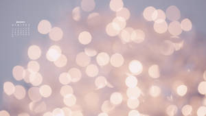 January 2022 Calendar Bokeh Lights Wallpaper