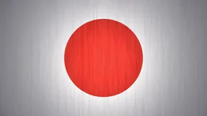 Japan Flag With Brushed Gray Backdrop Wallpaper