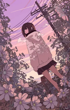 Japanese Girl Digital Art Wallpaper