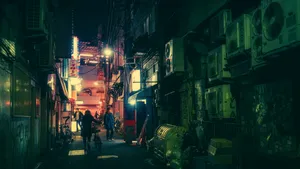 Japanese Neon At Night Wallpaper