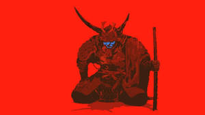 Japanese Samurai Red Theme Wallpaper