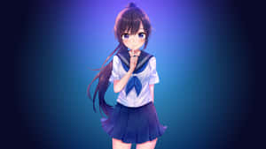 Japanese School Anime Girl Wallpaper