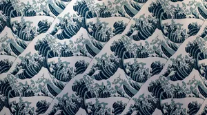 Japanese Waves Pattern Wallpaper