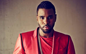 Jason Derulo Red Suit Wallpaper