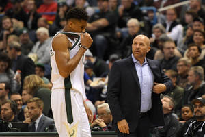 Jason Kidd Looks Up To Giannis Wallpaper