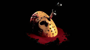 Jason Voorhees Bloody Hockey Mask Wallpaper