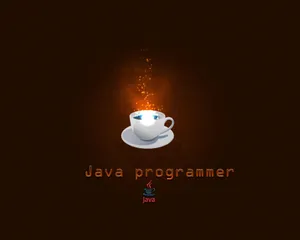 Java Programming With Glowing Cup Wallpaper