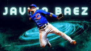 Javier Baez On Green Wallpaper