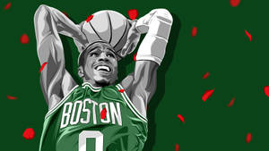 Jayson Tatum Green Vector Illustration Wallpaper