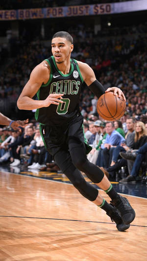 Jayson Tatum In Action Wallpaper