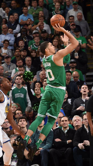 Jayson Tatum Mid Air Tear Drop Wallpaper