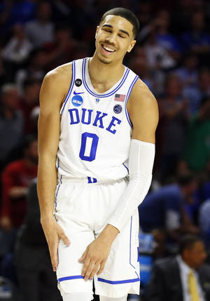 Jayson Tatum White Duke Jersey Wallpaper