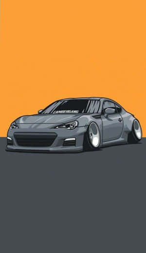 Jdm Art Dark Yellow Grey Wallpaper