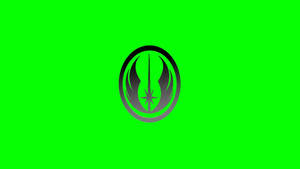 Jedi Order Insignia On A Green Screen Wallpaper