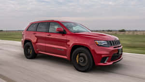 Jeep Trackhawk Blurred Road Wallpaper