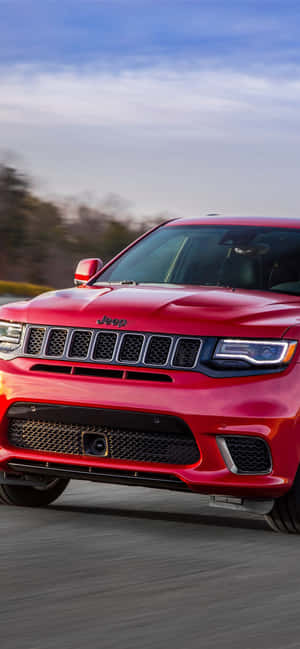 Jeep Trackhawk Under Clear Sky Wallpaper