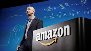 Jeff Bezos Amazon Podium Wallpaper