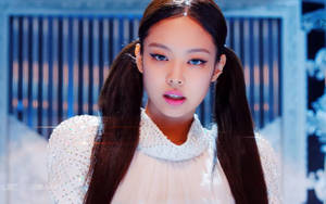 Jennie Kim On A Cateye Look Wallpaper