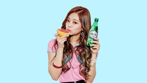 Jennie Kim Trevi Sparkling Water Wallpaper