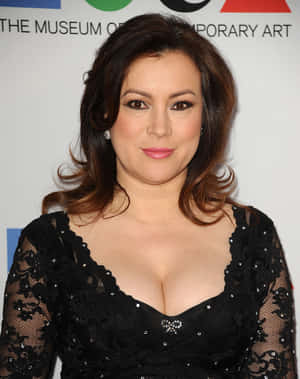 Jennifer Tilly Black Lace Dress M O C A Event Wallpaper