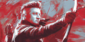 Jeremy Renner Spray Paint Art Wallpaper