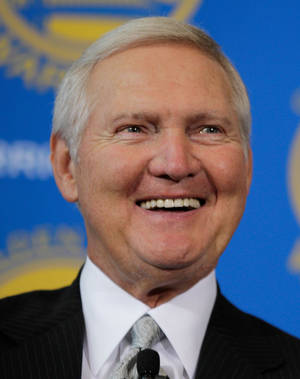 Jerry West Smiling Executive Of The Year Award Wallpaper