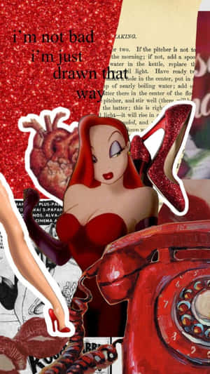 Jessica Rabbit Collage Art Wallpaper