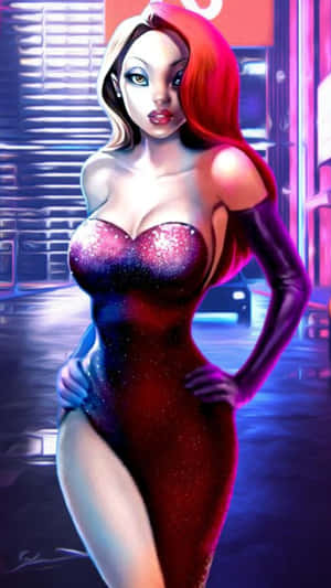 Jessica Rabbit Glamorous Illustration Wallpaper