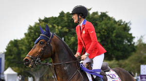 Jessica Springsteen Excelling In Equestrian Sport Wallpaper