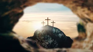 Jesus Christ's Empty Tomb After His Resurrection Wallpaper