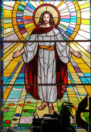 Jesus Christ Stain Glass Wallpaper