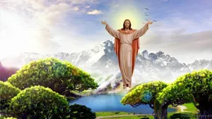 Jesus In Heaven Paradise Wallpaper